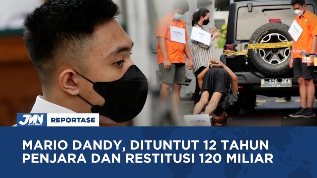 VIDEO: Mario Dandy Dituntut 12 Tahun Penjara dan Restitusi Rp120 Miliar