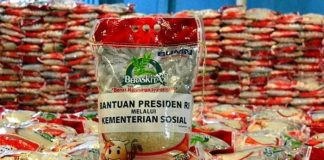 Bansos beras 10 kg dari Presiden Jokowi (1)