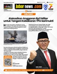 Ade Zakir Alokasikan Anggaran Rp3 Miliar untuk Tangani Kebakaran TPA Sarimukti