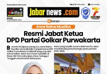 Anne Ratna Mustika Resmi Jabat Ketua DPD Golkar Purwakarta