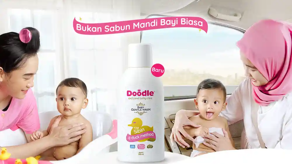 Doodle Baby Gentle Wash, sabun mandi bayi dengan aroma khas yang menyegarkan