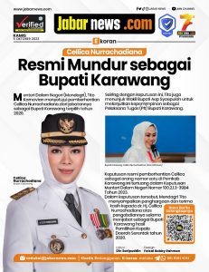Cellica Nurrachdiana Resmi Mundur Sebagai Bupati Karawang