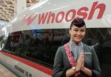Kereta Cepat Whoosh dengan rute Jakarta-Bandung