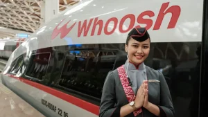 Kereta Cepat Whoosh dengan rute Jakarta-Bandung