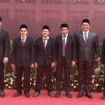 Ketua dan Komisioner KPU Purwakarta usai dilantik
