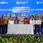 Penandatanganan perjanjian kredit antara bank bjb dengan PT Pusri Palembang untuk pendanaan proyek pabrik Pusri IIIB