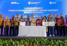 Penandatanganan perjanjian kredit antara bank bjb dengan PT Pusri Palembang untuk pendanaan proyek pabrik Pusri IIIB