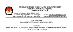 Pengumuman calon anggota KPU (1)