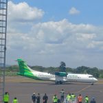 Pesawat Citylink mendarat di Bandara Wiriadinata Tasikmalaya (1)
