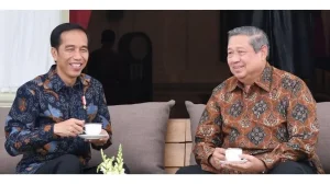 Presiden Jokowi saat bertemu SBY