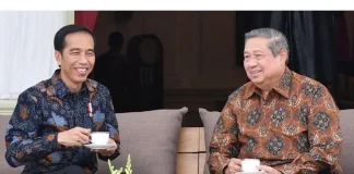 Presiden Jokowi saat bertemu SBY