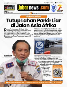 Ricky Gustiadi Tutup Lahan Parkir Liar di Jalan Asia Afrika
