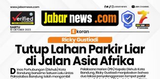 Ricky Gustiadi Tutup Lahan Parkir Liar di Jalan Asia Afrika