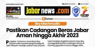 Bey Machmudin Pastikan Cadangan Beras Jabar Aman hingga Akhir 2023