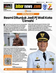 Dicky Saromi Resmi Ditunjuk Jadi Pj Wali Kota Cimahi