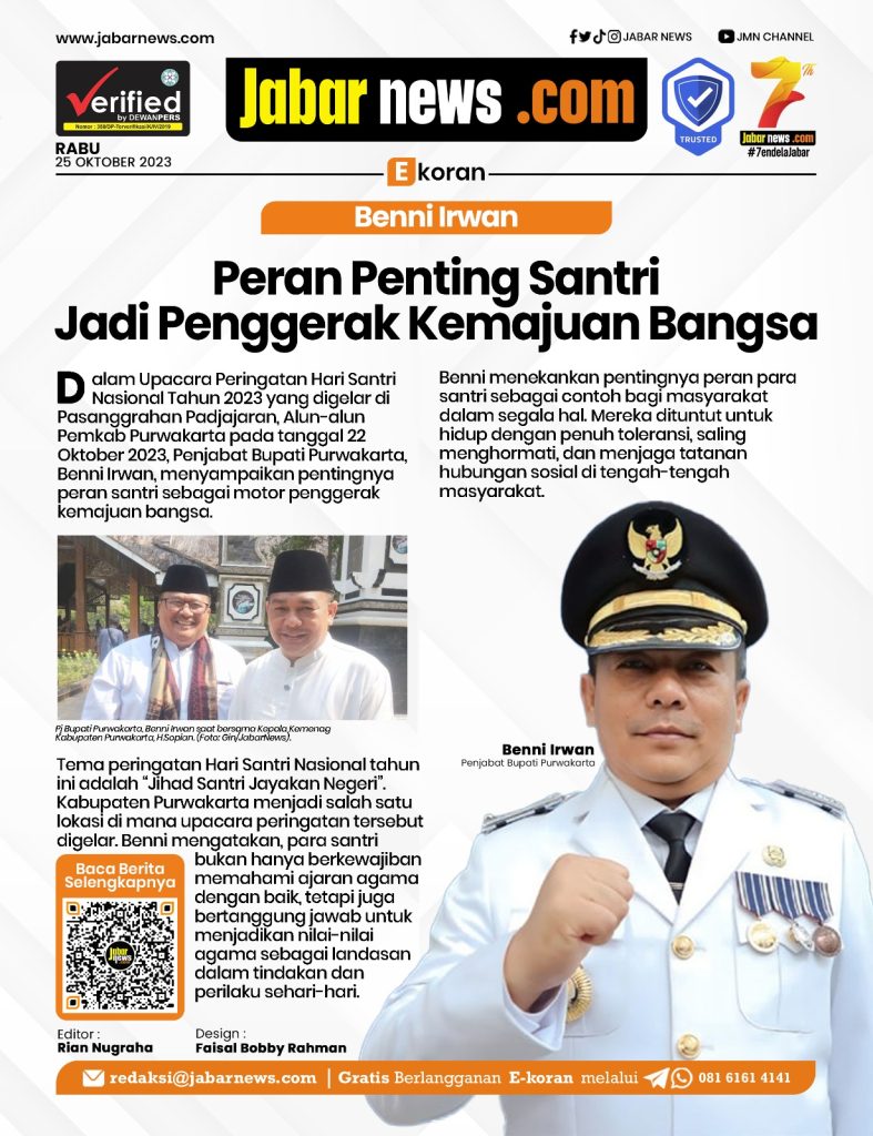 Benni Irwan: Peran Penting Santri Jadi Penggerak Kemajuan Bangsa