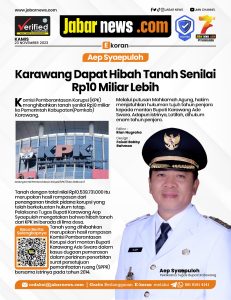 Aep Syaepuloh: Karawang Dapat Hibah Tanah Senilai Rp10 Miliar Lebih