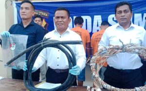 Kawanan Maling Kabel di Jalan Tol Medan-Tebing Tinggi Diringkus Polisi