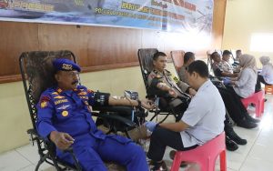 HUT Polairud ke-73, Polres Cianjur Lakukan Bakti Kesehatan Donor Darah