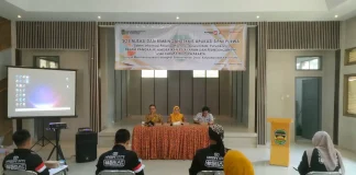 Sosialisasi dan Bimbingan Teknis Aplikasi SIPMI PURWA, di aula BLK Disnakertrans Purwakarta