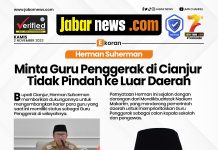 Herman Suherman Minta Guru Penggerak di Cianjur Tidak Pindah ke Luar Daerah