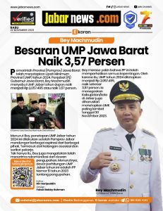 Bey Machmudin: Besaran UMP Jawa Barat Naik 3,57 Persen