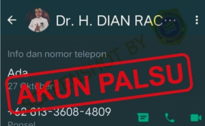 Beredar WhatsApp Sekda Kuningan Tawarkan Bantuan kepada Yayasan, Cek Faktanya Disini
