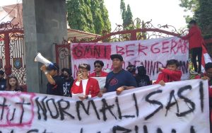 Digruduk GMNI, Pemkab Cianjur Dinilai Gagal Atasi Permasalahan Pasca Gempa