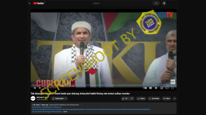 Cek Fakta: Tidak Benar Habib Rizieq Tuntut Zulhas Mundur demi Dukung Anies di Pilpres 2024