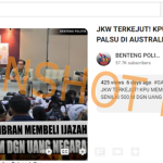 Hasil tangkap layar video haoks terkait KPU yang membenarkan soal ijazah palsu Gibran