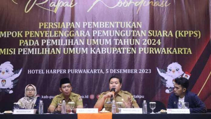 KPU Purwakarta menggelar rapat persiapan pembentukan KPPS
