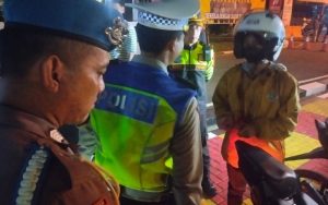 Belasan Motor Terjaring Penertiban Knalpot Brong di Mapolres Purwakarta