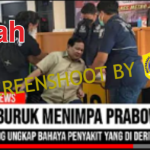Tangkap layar dari video terkait penyakit yang diderita Prabowo. (1)