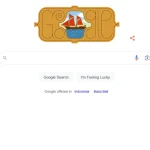 Tangkapan layar laman pencarian Google yang dihiasi Kapal Pinisi