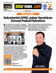 Barnas Adjidin: Sekretariat DPRD Jabar Serahkan Donasi Peduli Palestina