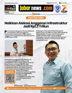 Dani Ramdan Naikkan Alokasi Anggaran Infrastruktur Jadi Rp1,3 Triliun