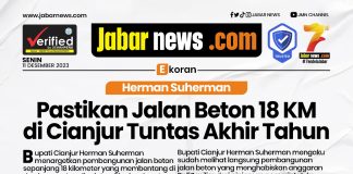 Herman Suherman Pastikan Jalan Beton 18 KM di Cianjur Tuntas Akhir Tahun