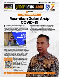 Bey Machmudin Resmikan Galeri Arsip Covid-19