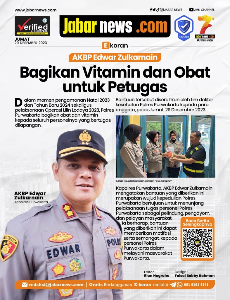 Edwar Zulkarnain Bagikan Vitamin dan Obat untuk Petugas
