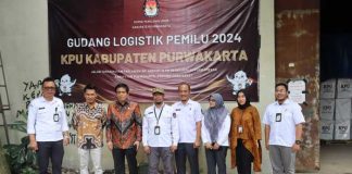 KPU Purwakarta menerima kunjungan Ombudsman RI dalam rangka meninjau kesiapan logistik Pemilu 2024.