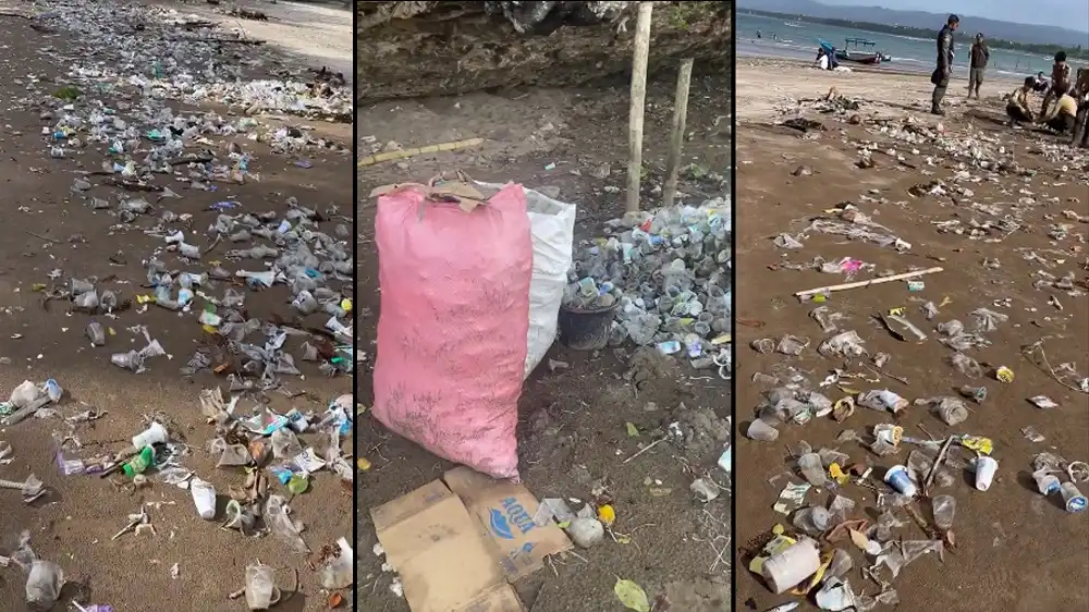Susi Pudjiastuti Murka, Sampah Gelas Plastik AMDK Penuhi Pantai Pangandaran