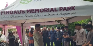 Suasana Pemakaman Farid Poniman, pendiri dan penemu STIFIn, di Firdaus Memorial Park, Cikalongwetan, Kabupaten Bandung, Sabtu 27 Januari 2024 (Foto: Ist)