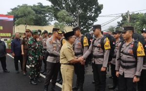 Apel Pasukan Pengamanan TPS Pemilu 2024, Ini Pesan Kapolres Cianjur