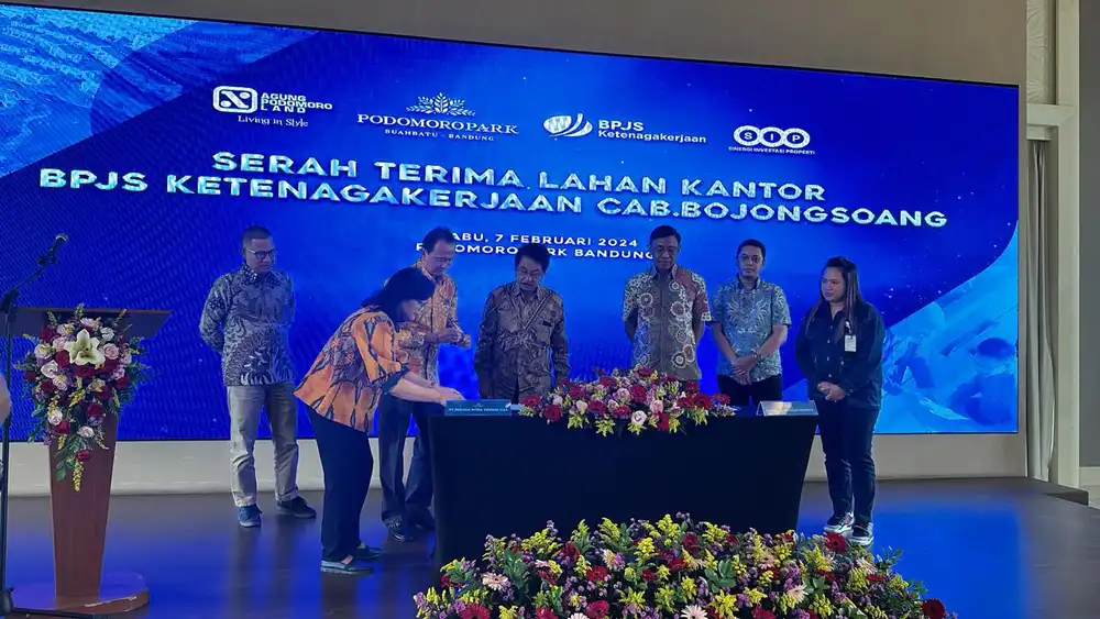 Serah terima lahan Podomoro Park ke BPJS Ketenagakerjaan Bandung Bojongsoang