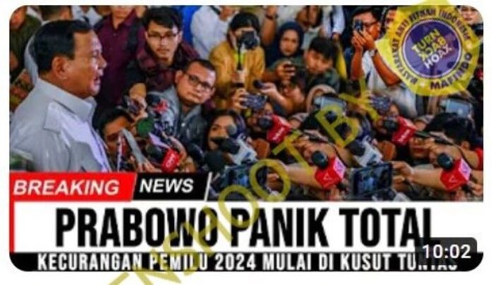 Sreenshot video hoaks terkait dugaan kecurangan Prabowo saat Pemilu 2024= (1)