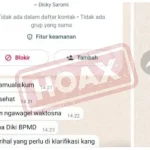 Tangkapan Layar Percakapan WhatApp mengatasnamakan Kepala DPMD Jabar, Dicky Saromi