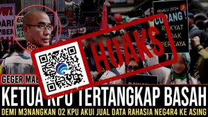 [HOAKS] Ketua KPU Ditangkap Usai Jual Data ke Negara Asing