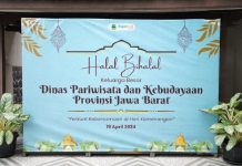 Backdrop Halal Bihalal Keluarga Besar Disparbud Jabar 2024