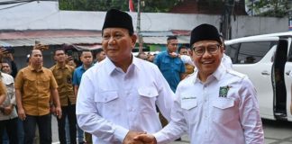 Prabowo Subianto bertemua Muhaimin Iskandar di kantor PKB.