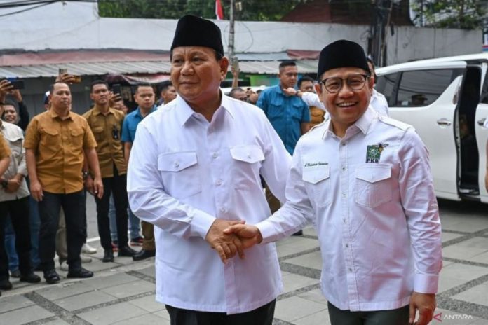 Prabowo Subianto bertemua Muhaimin Iskandar di kantor PKB.